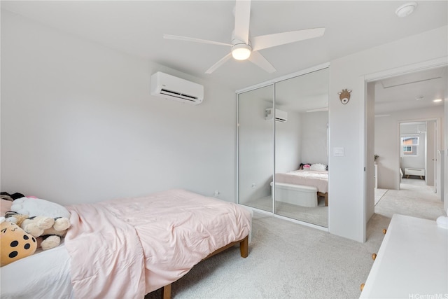91-1641 Honouliuli St Unit 42, Ewa Beach, HI 96706 - bedroom featuring a wall mounted AC, light carpet, a closet, and baseboard heating