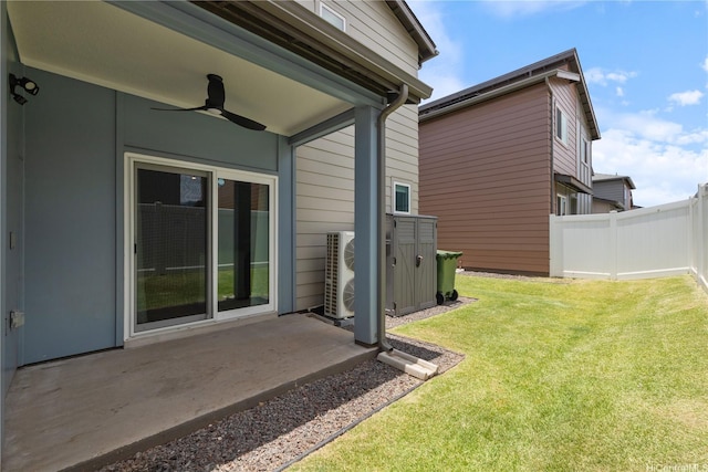 91-1641 Honouliuli St Unit 42, Ewa Beach, HI 96706 - view of yard with ceiling fan and a patio area