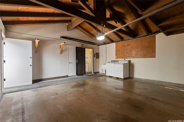 1482 Honokahua St, Honolulu, HI 96825 - garage featuring washing machine and dryer and a garage door opener