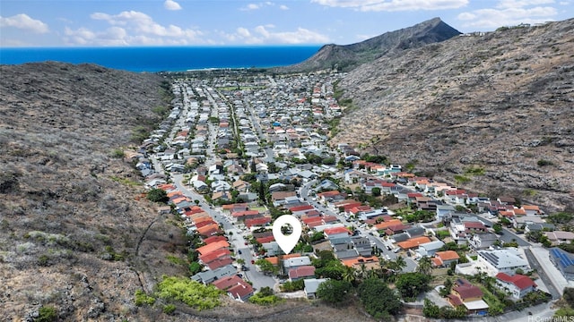 1482 Honokahua St, Honolulu, HI 96825 - aerial overview of property's location with a water and mountain view and nearby suburban area