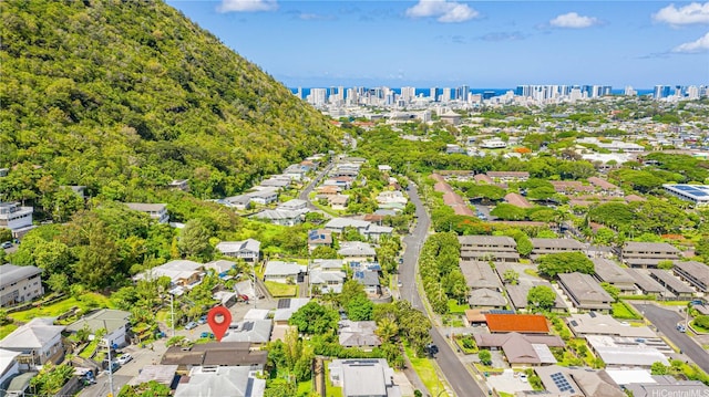 3038 Lanikaula St, Honolulu, HI 96822 - aerial perspective of suburban area featuring city skyline