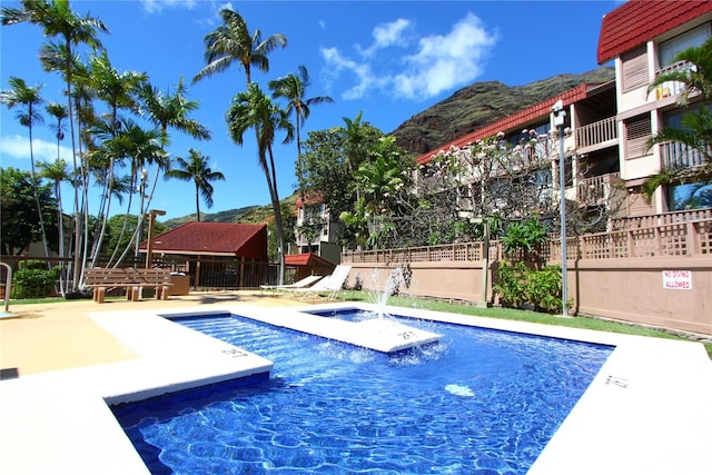 84-687 Ala Mahiku St Unit 120B, Waianae, HI 96792 - community pool featuring a mountain view
