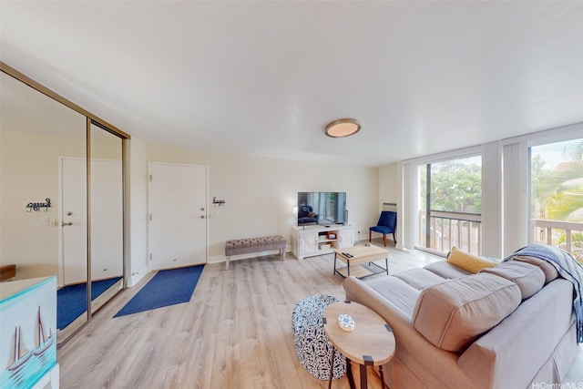 84-687 Ala Mahiku St Unit 120B, Waianae, HI 96792 - living area featuring light wood-style flooring and baseboards