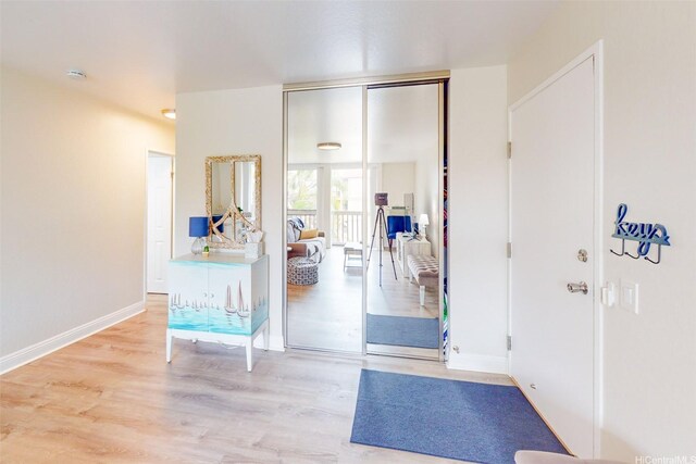 84-687 Ala Mahiku St Unit 120B, Waianae, HI 96792 - entryway with wood finished floors and baseboards