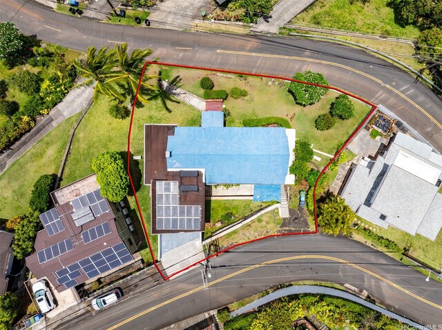 1186 Alewa Dr, Honolulu, HI 96817 - aerial view of property's location with property parcel outlined