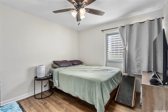 509 University Ave Unit 1001, Honolulu, HI 96826 - bedroom with wood finished floors and a ceiling fan