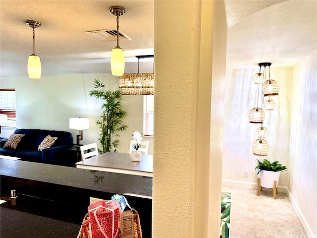 92-1023 Koio Dr Unit M12-5, Kapolei, HI 96707 - interior space with carpet flooring and pendant lighting