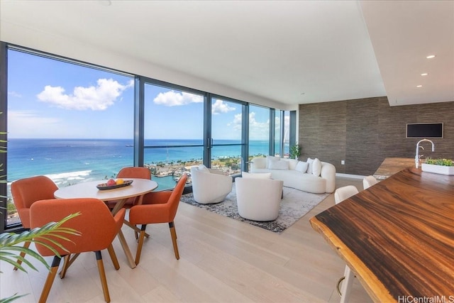 1100 Ala Moana Blvd Unit 3600, Honolulu, HI 96814 - sunroom / solarium featuring a water view