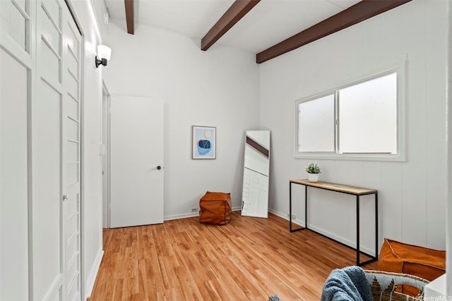 45-825 Anoi Rd, Kaneohe, HI 96744 - living area featuring beam ceiling and light wood-style flooring