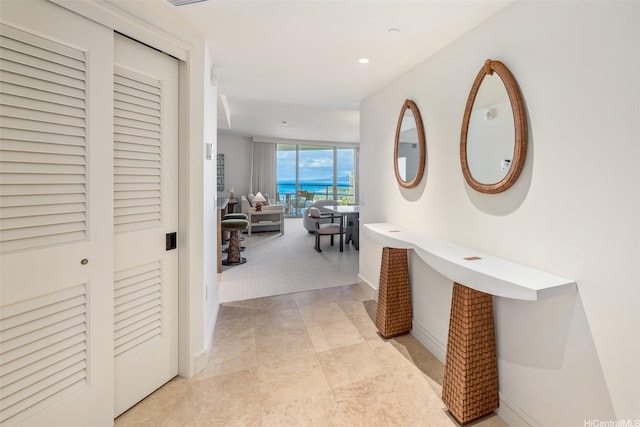 223 Saratoga Rd Unit 1215, Honolulu, HI 96815 - hall featuring recessed lighting and light carpet