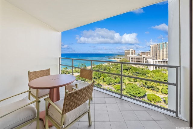 223 Saratoga Rd Unit 1215, Honolulu, HI 96815 - balcony with a water view and a city view