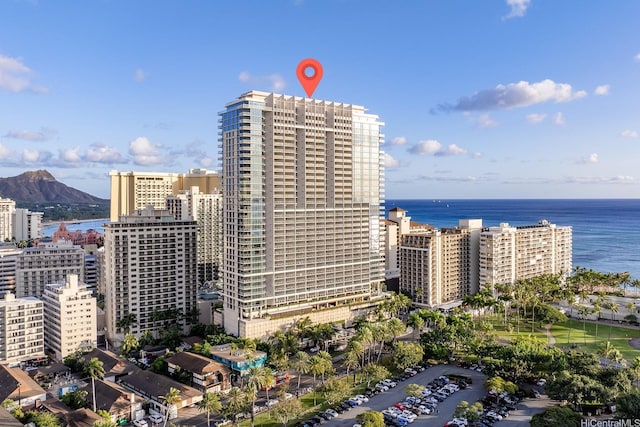 223 Saratoga Rd Unit 1215, Honolulu, HI 96815 - view of urban area featuring a water and mountain view