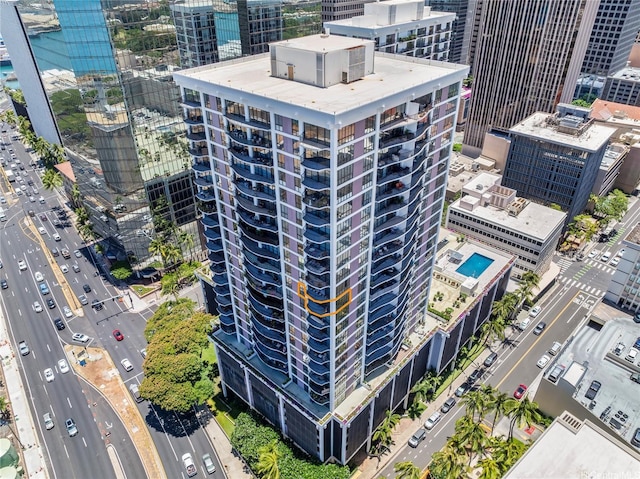 700 Richards St Unit 1709, Honolulu, HI 96813 - view of urban area with apartment complex / building and a pool area