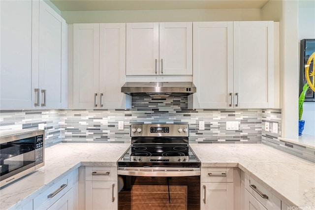 94-1188 Kalahikiola Dr Unit 1005, Waipahu, HI 96797 - kitchen featuring stainless steel appliances, under cabinet range hood, and white cabinetry