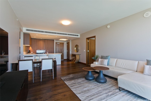 1555 Kapiolani Blvd Unit 1205, Honolulu, HI 96814 - living area featuring dark wood-style flooring