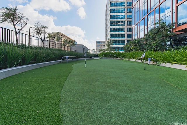 1555 Kapiolani Blvd Unit 1205, Honolulu, HI 96814 - view of property's community with an area to practice putting