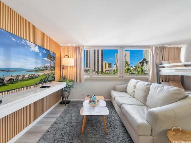445 Seaside Ave Unit 720, Honolulu, HI 96815 - living area with wood finished floors and baseboards