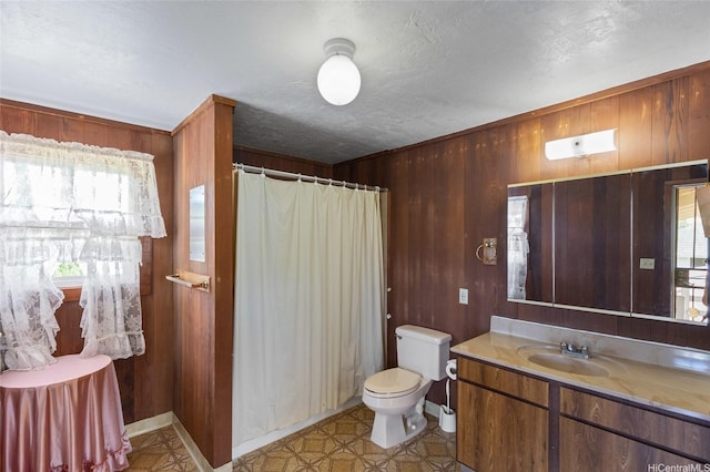 67-186 Kanoena St, Waialua, HI 96791 - bathroom with wooden walls, vanity, and a shower with curtain