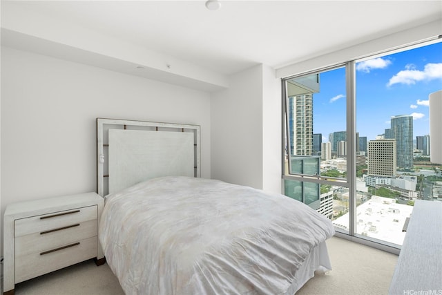 629 Keeaumoku St Unit 2212, Honolulu, HI 96814 - bedroom featuring light carpet and a skyline view