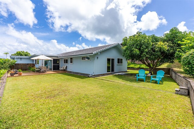 46-146 Hinalani Pl, Kaneohe, HI 96744 - rear view of property with a deck and stucco siding