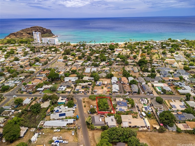 84-856 Lahaina St Unit A, Waianae, HI 96792 - aerial view of property and surrounding area featuring property parcel outlined and a large body of water