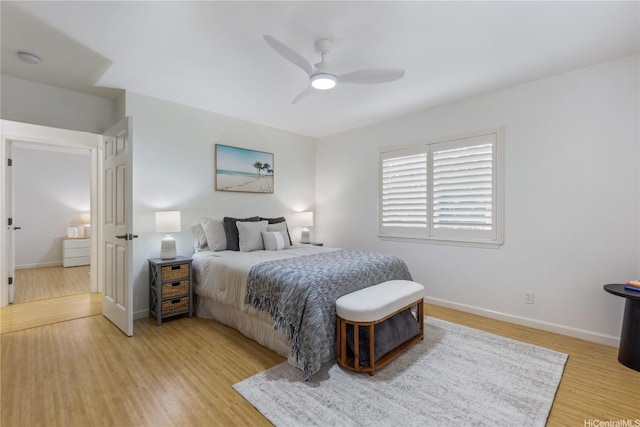 95-246 Wailawa St, Mililani, HI 96789 - bedroom featuring light wood finished floors and ceiling fan
