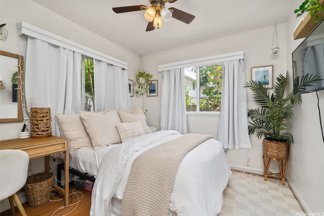 1607 Makiki St Unit B, Honolulu, HI 96822 - bedroom featuring light flooring and a ceiling fan