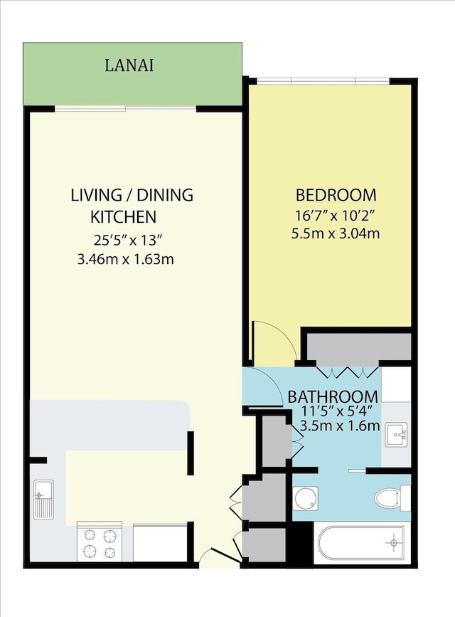 400 Hobron Ln Unit 603, Honolulu, HI 96815 - view of home floor plan