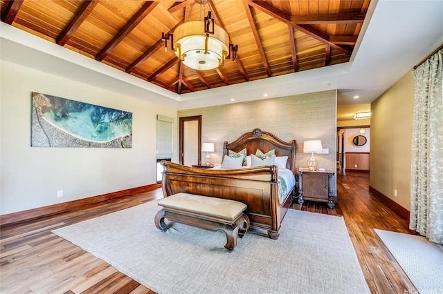 47 Kailuana Pl, Kailua, HI 96734 - bedroom with a wood ceiling with exposed beams and wood finished floors