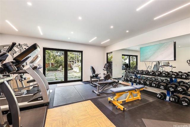 47 Kailuana Pl, Kailua, HI 96734 - exercise room featuring healthy amount of natural light and recessed lighting