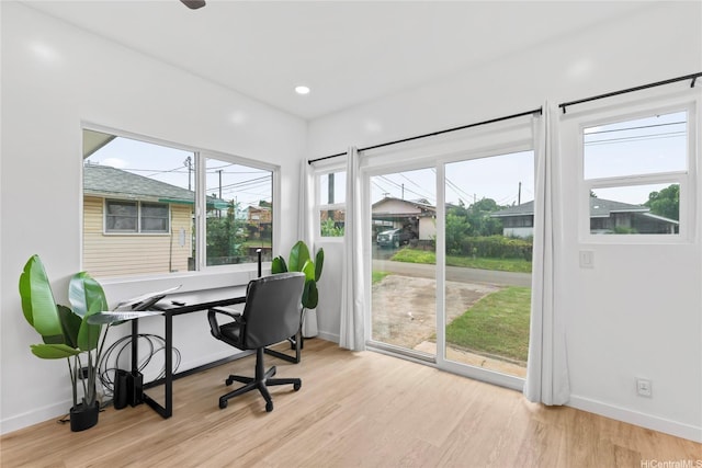 115A Makaweo St, Wahiawa, HI 96786 - office space with baseboards and wood finished floors