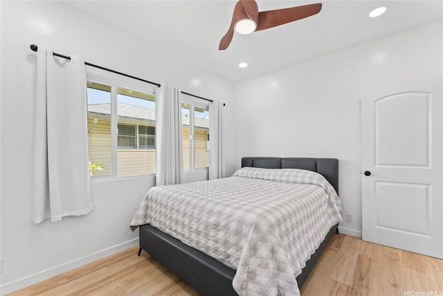 115A Makaweo St, Wahiawa, HI 96786 - bedroom with light wood-style floors, ceiling fan, and recessed lighting
