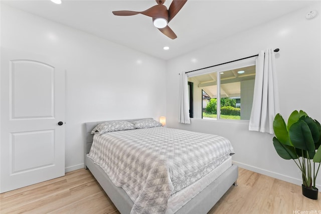 115A Makaweo St, Wahiawa, HI 96786 - bedroom with wood finished floors and ceiling fan