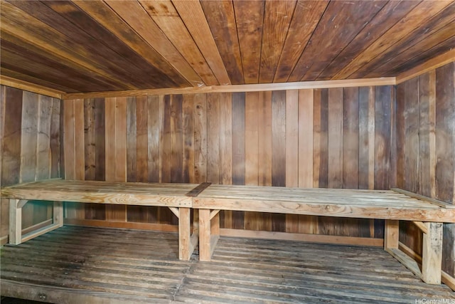 469 Ena Rd Unit 1111, Honolulu, HI 96815 - relaxing sauna with wooden ceiling, wooden walls, and hardwood / wood-style flooring