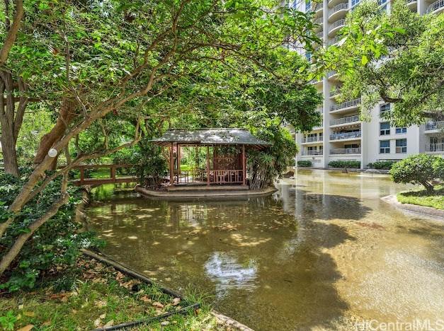469 Ena Rd Unit 1111, Honolulu, HI 96815 - view of community featuring a gazebo and a water view