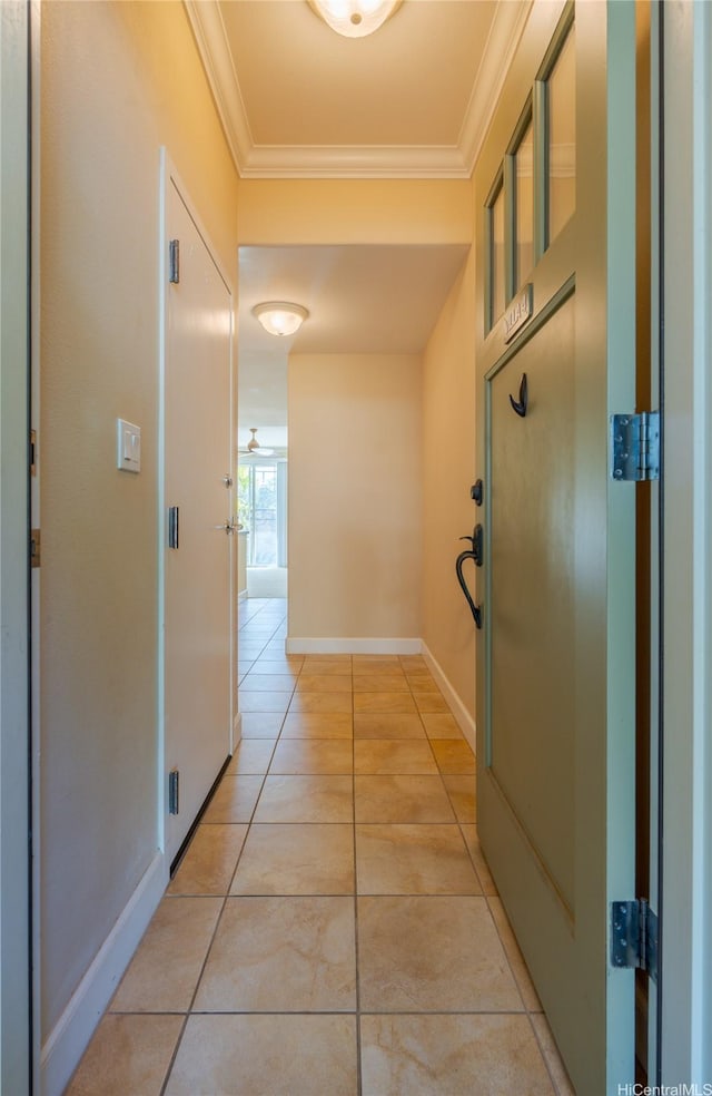 92-1522 Aliinui Dr Unit 2304, Kapolei, HI 96707 - hall with light tile patterned floors and crown molding