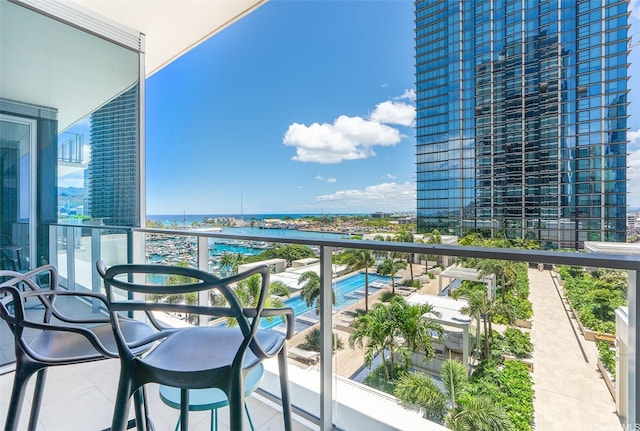 1118 Ala Moana Blvd Unit 903, Honolulu, HI 96814 - balcony featuring a water view