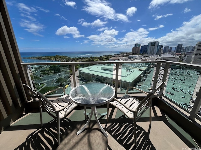 410 Atkinson Dr Unit 2007, Honolulu, HI 96814 - balcony featuring a city view and a water view