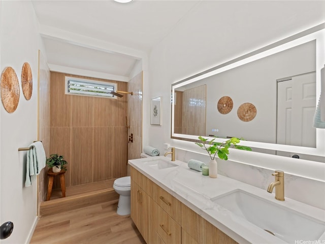 87-2204 Farrington Hwy Unit A, Waianae, HI 96792 - full bath with tiled shower, double vanity, and wood finished floors