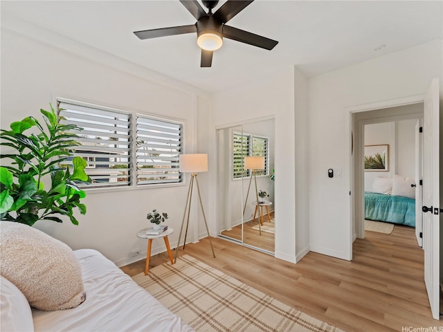 87-2204 Farrington Hwy Unit A, Waianae, HI 96792 - sitting room with ceiling fan and light wood-style flooring