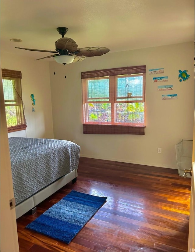 16-1873 34th Ave, Keaau, HI 96749 - bedroom featuring wood finished floors and ceiling fan