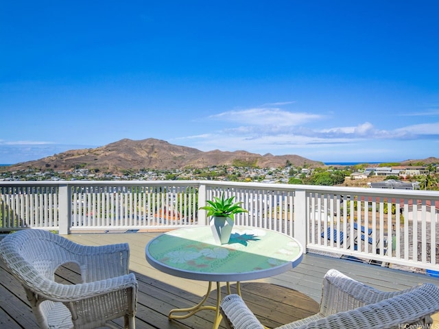 1319 Auwaiku St, Kailua, HI 96734 - wooden deck with a mountain view