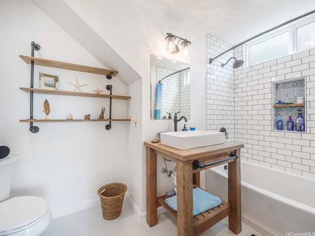 1319 Auwaiku St, Kailua, HI 96734 - bathroom with tub / shower combination and tile patterned flooring