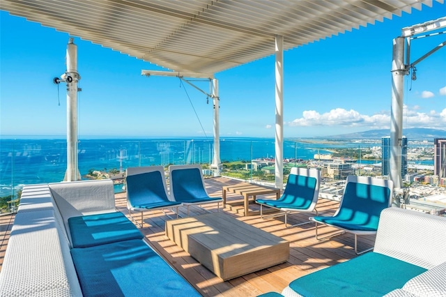 1001 Queen St Unit 3603, Honolulu, HI 96814 - view of patio with a water view