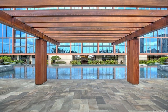 1555 Kapiolani Blvd Unit 2302, Honolulu, HI 96814 - indoor community pool with a pergola and a patio area