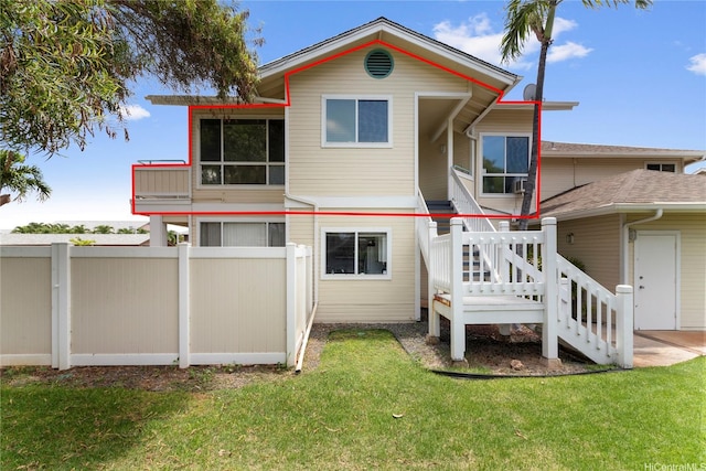 91-1145 Laaulu St Unit 12B, Ewa Beach, HI 96706 - back of house featuring stairway