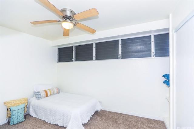 1423 Emerson St Unit 105, Honolulu, HI 96813 - bedroom featuring carpet floors and ceiling fan