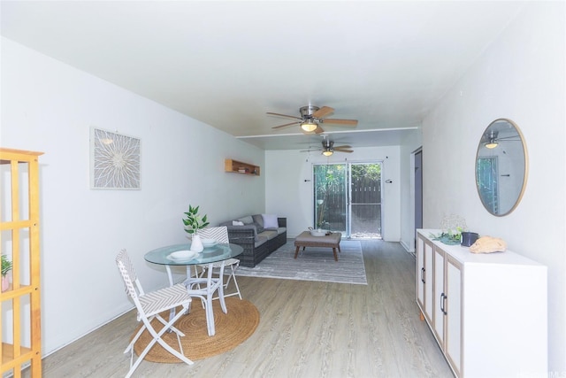 1423 Emerson St Unit 105, Honolulu, HI 96813 - living room with light wood-style flooring and a ceiling fan