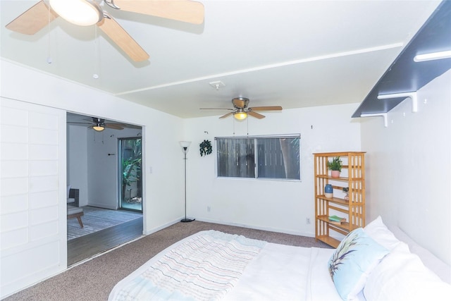 1423 Emerson St Unit 105, Honolulu, HI 96813 - carpeted bedroom with ceiling fan