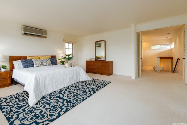 92-1318 Hauone St, Kapolei, HI 96707 - bedroom featuring a wall mounted air conditioner, carpet flooring, and multiple windows